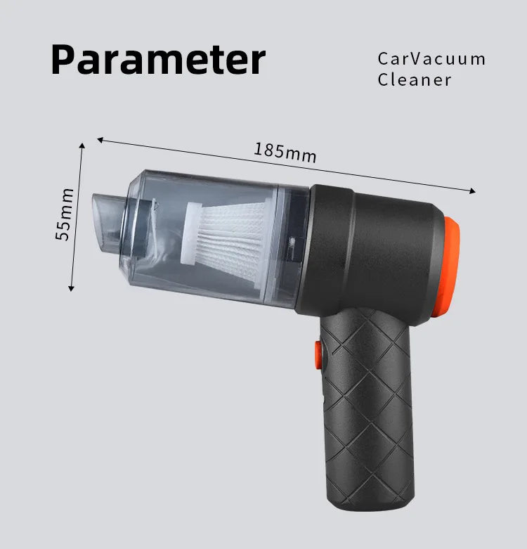 Mini Aspiradora Portátil Inalámbrica para Coche y Hogar Compacta