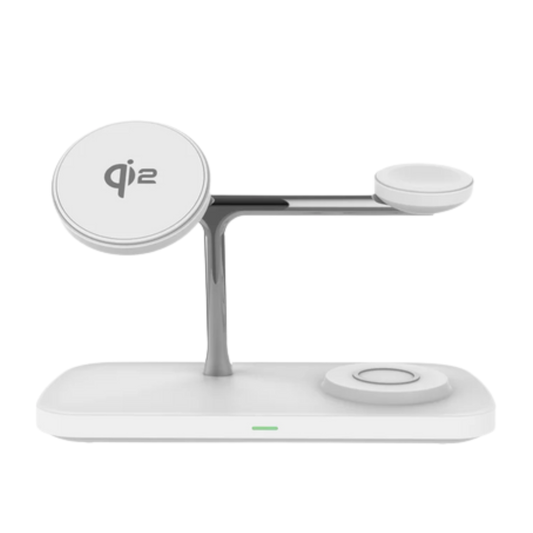 Cargador inalámbrico magnético 3 en 1 TIMESS 15W rápido Qi2