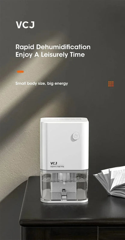 2025 New Silent Dehumidifier For EU Plug - Quiet Moisture Absorber Air Dryer Deodorizer for Home Bedroom Office Kitchen
