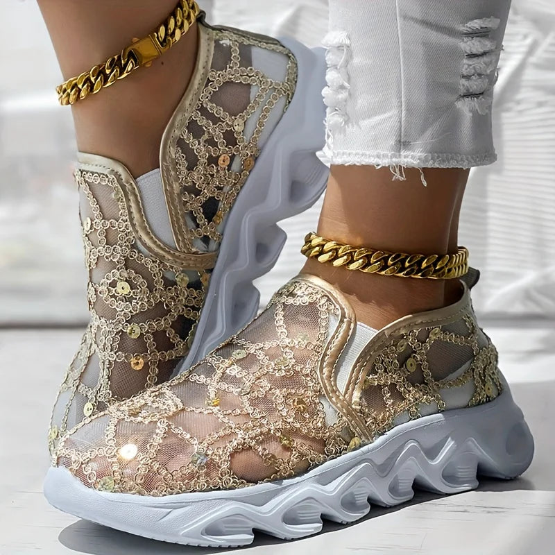 Zapatillas Mujer de Malla Transpirable Casual con Suela Antideslizante