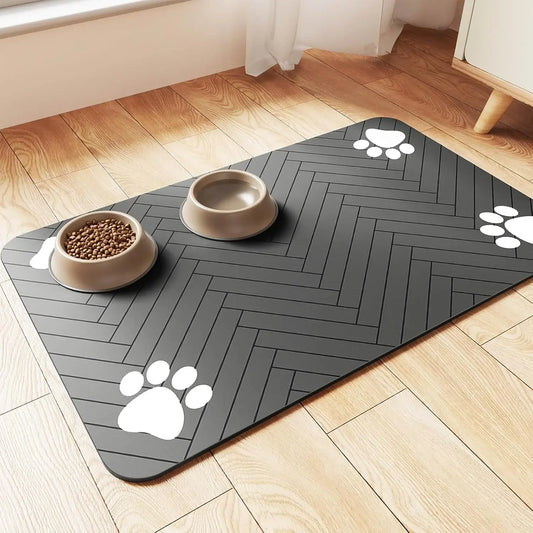 Alfombrilla Impermeable para Comedero de Perros y Gatos Antideslizante