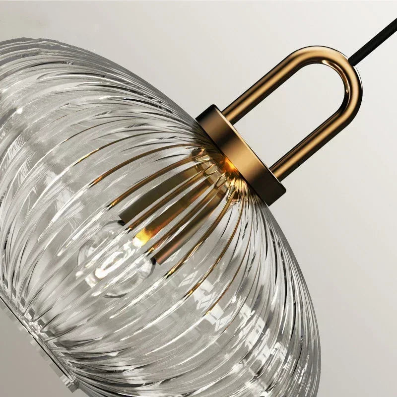 Lámpara Colgante de Cristal E27 Estilo Vintage para Interior