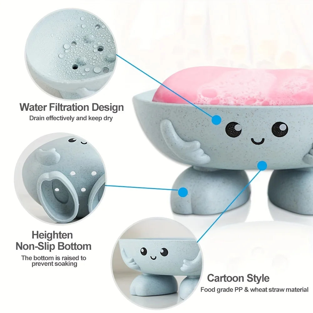 Jabonera con Drenaje de Agua y Soporte Antideslizante para Baño