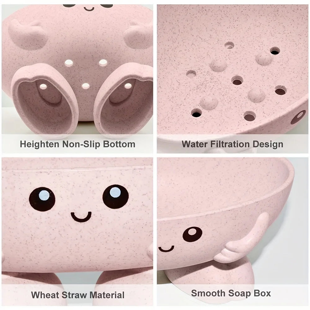 Jabonera con Drenaje de Agua y Soporte Antideslizante para Baño