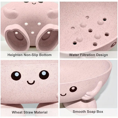 Jabonera con Drenaje de Agua y Soporte Antideslizante para Baño
