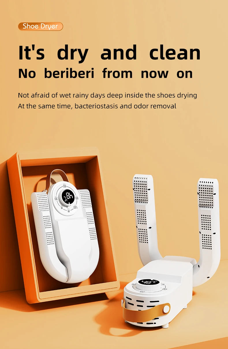 Smart Timer Shoe Dryer, Adjustable Telescopic Shoe Dryer, Quick Dry, deodorizer, Sterile