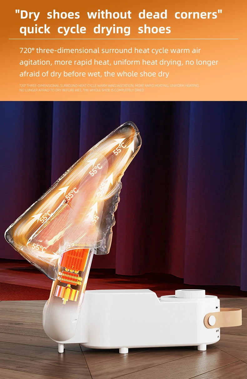 Smart Timer Shoe Dryer, Adjustable Telescopic Shoe Dryer, Quick Dry, deodorizer, Sterile