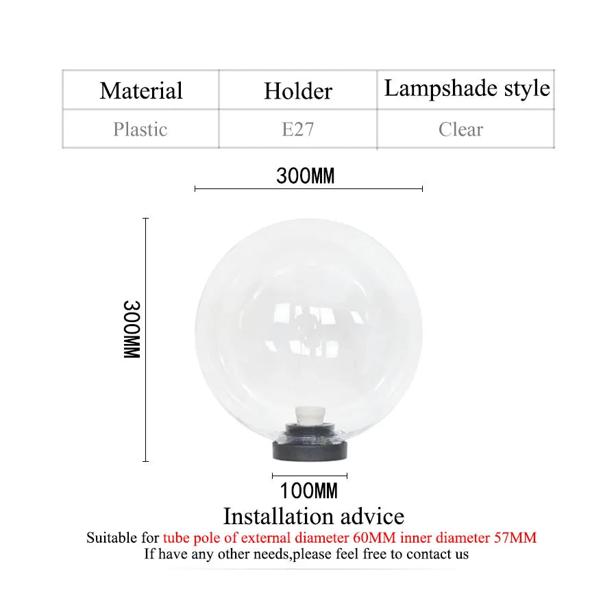 outdoor waterproof ball shape light sphere light garden light pillar light villar lamp exterior lamp decoration lighting