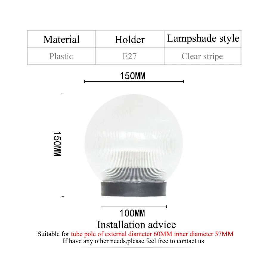 outdoor waterproof ball shape light sphere light garden light pillar light villar lamp exterior lamp decoration lighting