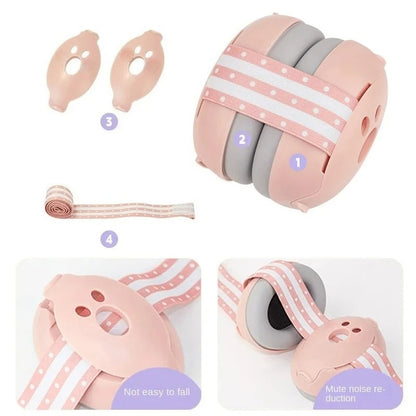 Orejeras antirruido para bebé ajustables con banda elástica protección auditiva infantil