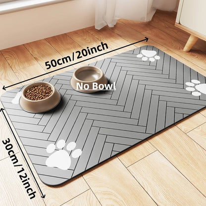 Alfombrilla Impermeable para Comedero de Perros y Gatos Antideslizante
