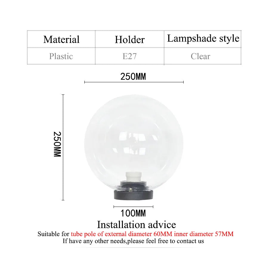 outdoor waterproof ball shape light sphere light garden light pillar light villar lamp exterior lamp decoration lighting