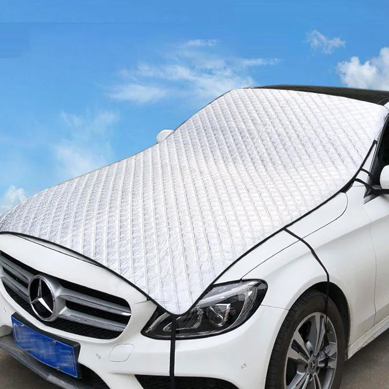 Cubierta Parabrisas Coche Universal 140x95 cm Protección Sol Nieve Lluvia Sedán SUV