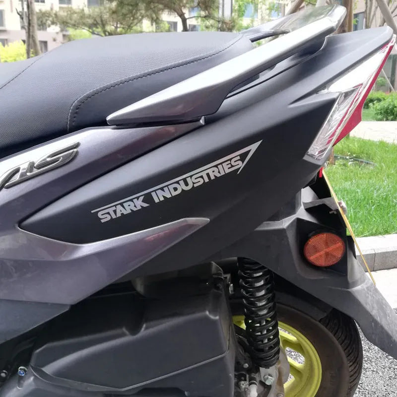 2PCS Car Stickers Stark Industries Reflective Decoration For Hood Headlights Trunk Bumper Windshield Door Motorcycle Bike D2