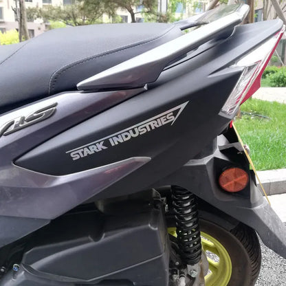 2PCS Car Stickers Stark Industries Reflective Decoration For Hood Headlights Trunk Bumper Windshield Door Motorcycle Bike D2