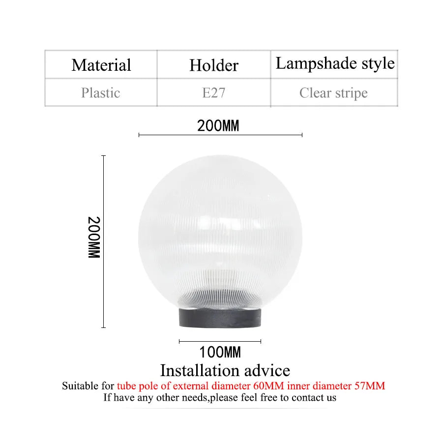 outdoor waterproof ball shape light sphere light garden light pillar light villar lamp exterior lamp decoration lighting