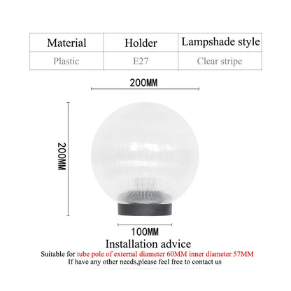 outdoor waterproof ball shape light sphere light garden light pillar light villar lamp exterior lamp decoration lighting