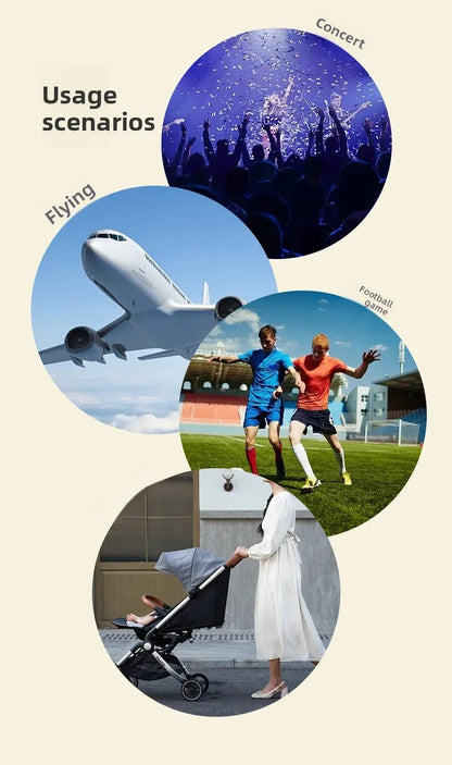 Orejeras antirruido para bebé ajustables con banda elástica protección auditiva infantil