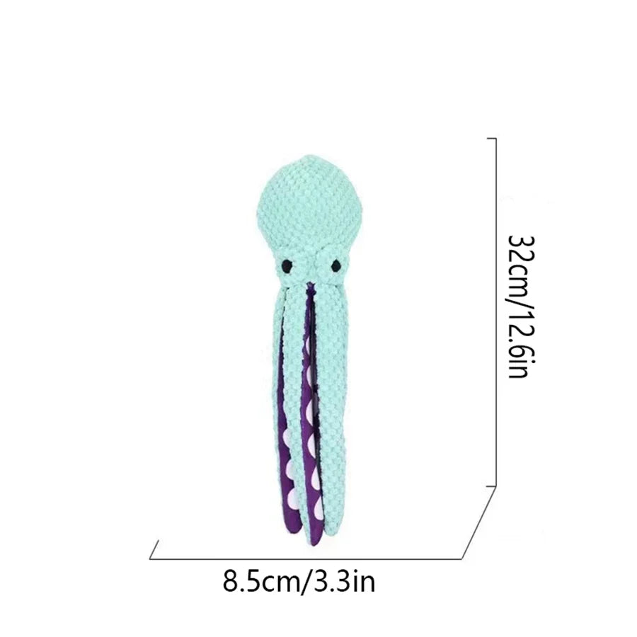 Juguete Pulpo de Peluche para Perros con Sonido Interactivo
