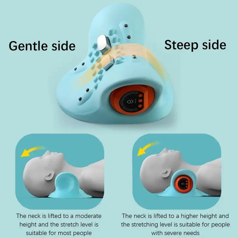 Masajeador Cervical Eléctrico con Calor EMS y Vibración Recargable