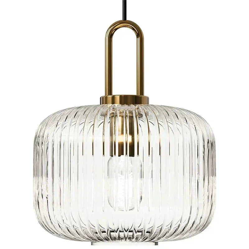 Lámpara Colgante de Cristal E27 Estilo Vintage para Interior