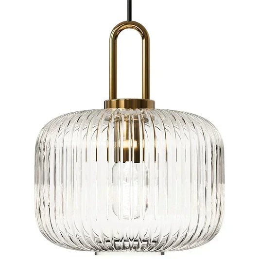 Lámpara Colgante de Cristal E27 Estilo Vintage para Interior