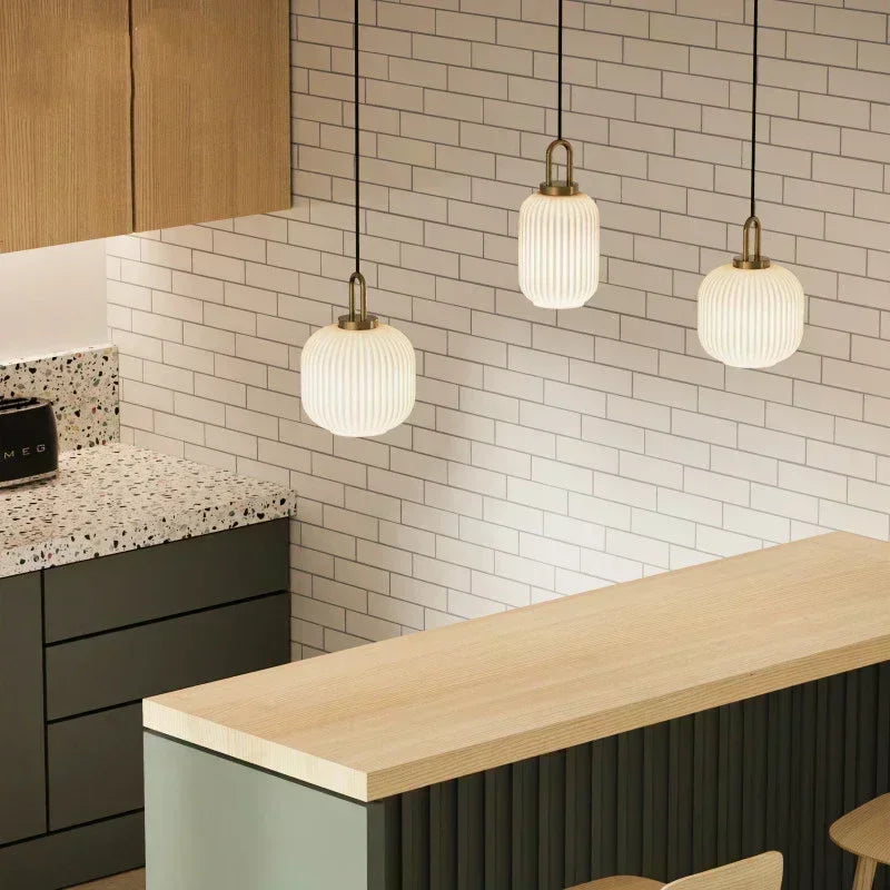 Lámpara Colgante de Cristal E27 Estilo Vintage para Interior