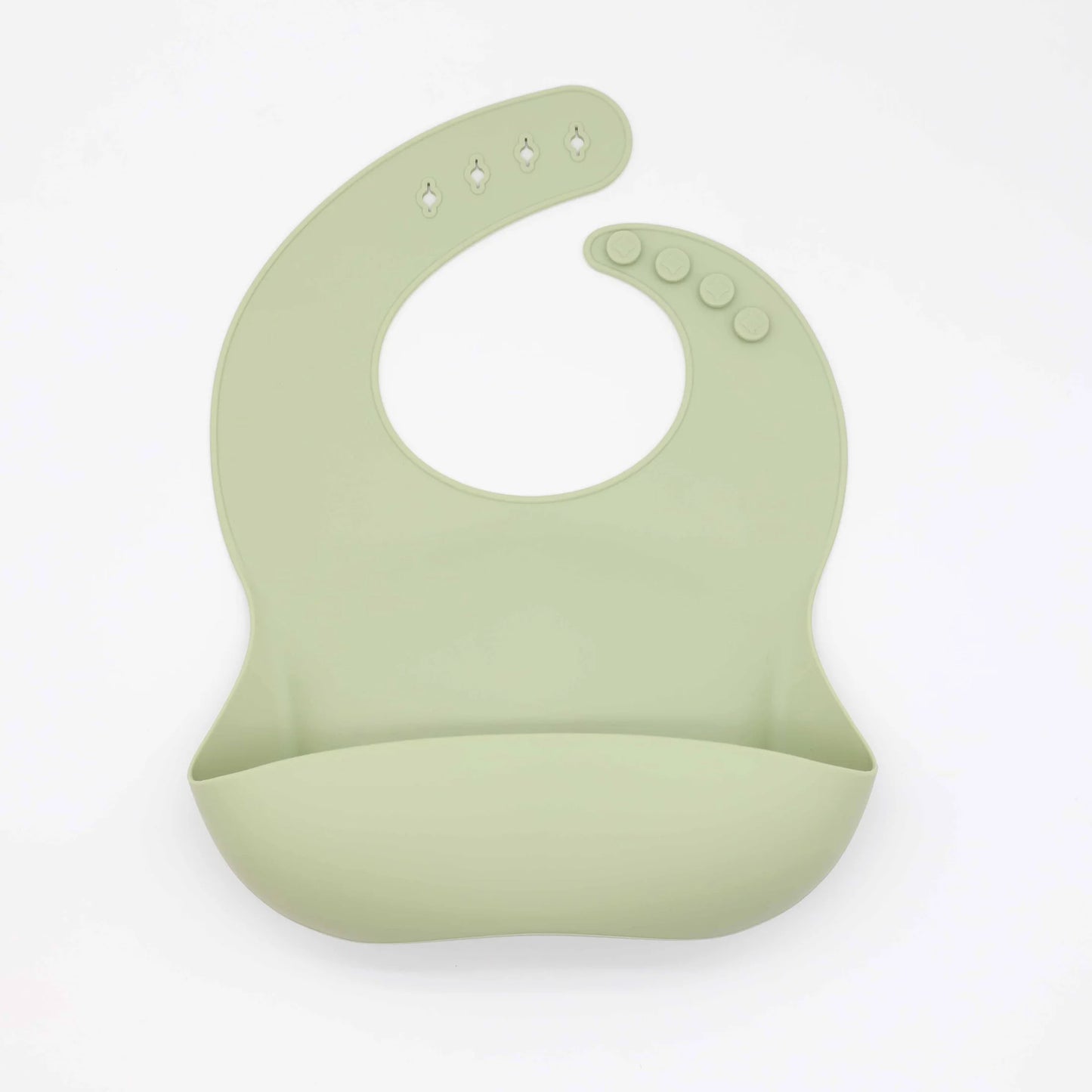 Babero de Silicona para Bebé con Bolsillo Recoge Alimentos Ajustable
