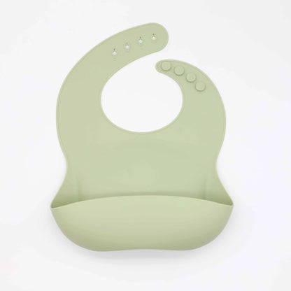 Babero de Silicona para Bebé con Bolsillo Recoge Alimentos Ajustable