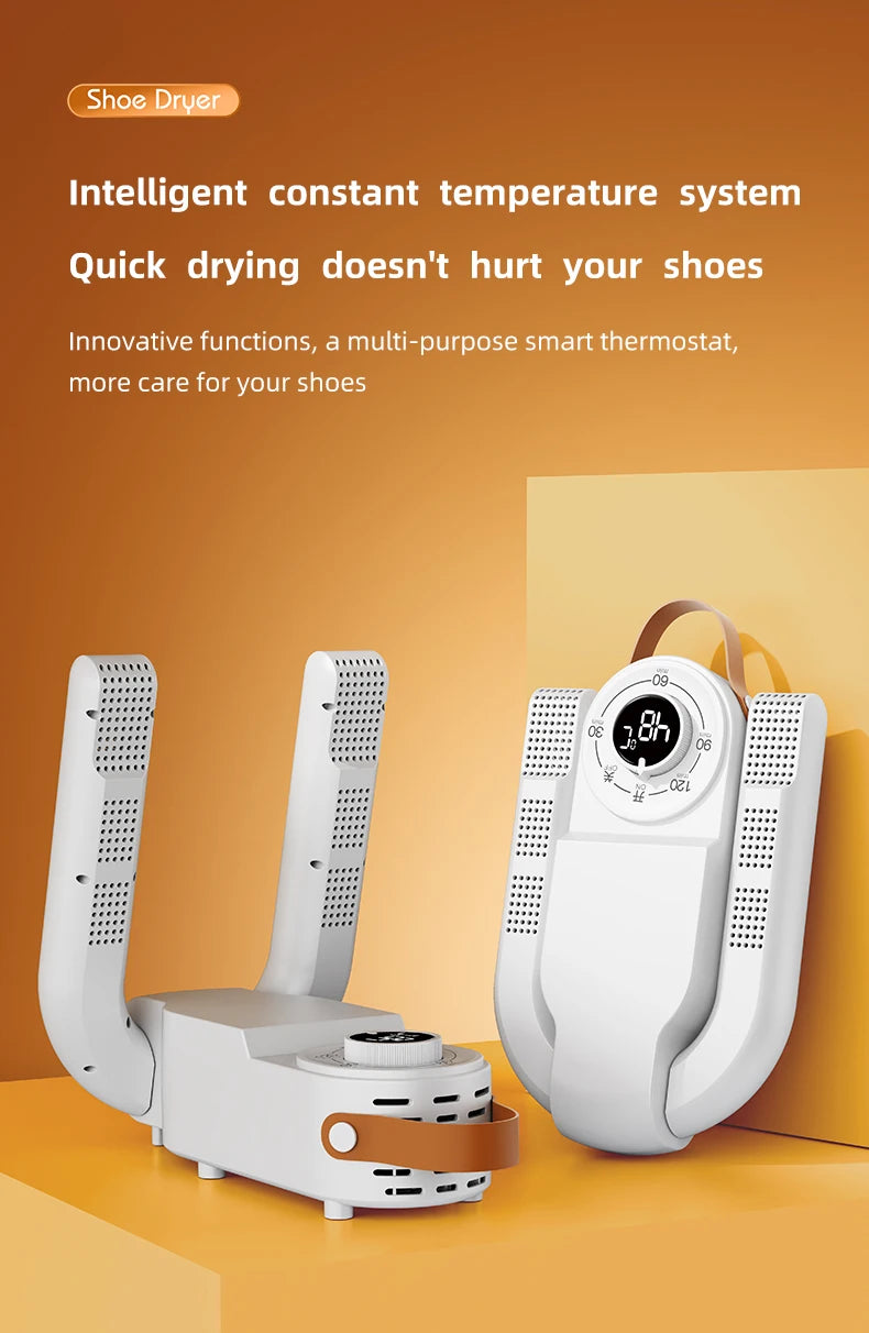 Smart Timer Shoe Dryer, Adjustable Telescopic Shoe Dryer, Quick Dry, deodorizer, Sterile