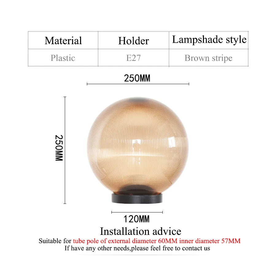 outdoor waterproof ball shape light sphere light garden light pillar light villar lamp exterior lamp decoration lighting