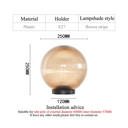 outdoor waterproof ball shape light sphere light garden light pillar light villar lamp exterior lamp decoration lighting