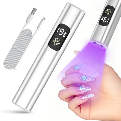 Lámpara LED UV portátil para uñas con temporizador y pantalla digital