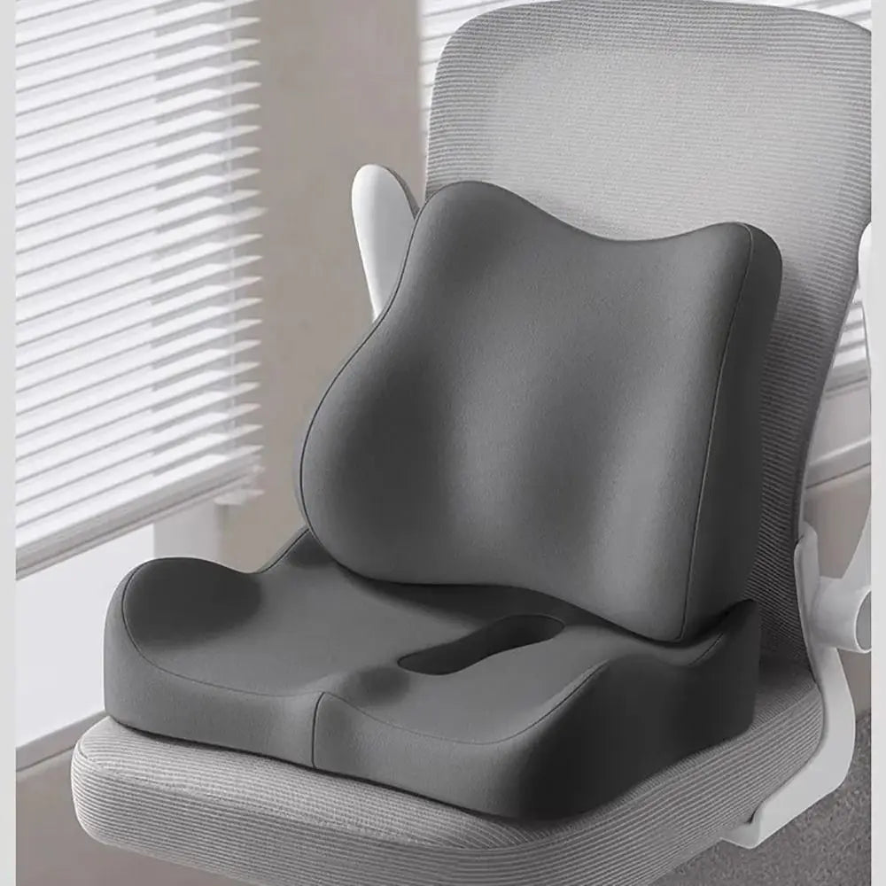 Cojín Ortopédico de Espuma Viscoelástica para Alivio de Coxis y Espalda