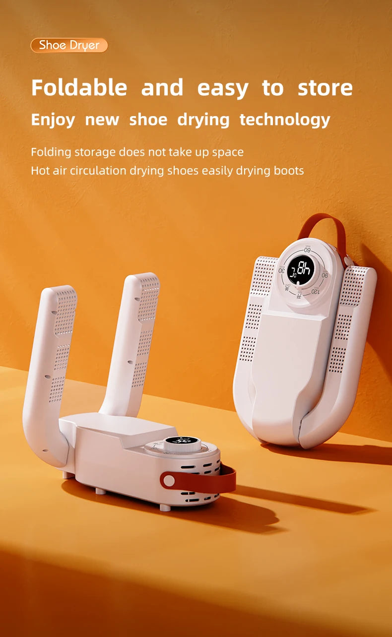 Smart Timer Shoe Dryer, Adjustable Telescopic Shoe Dryer, Quick Dry, deodorizer, Sterile