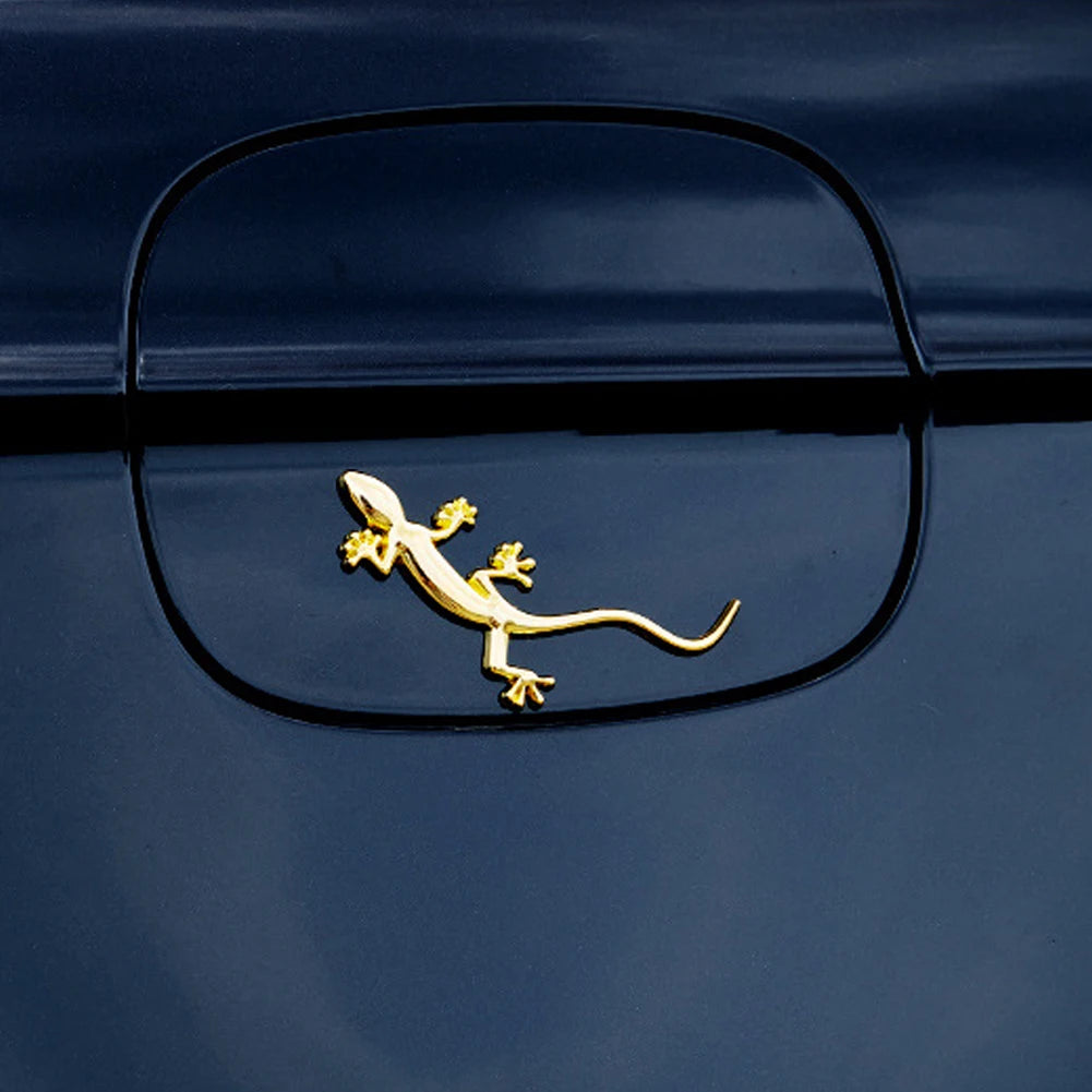 Pegatina 3D de Gecko para Coche en Aleación Metálica Autoadhesiva