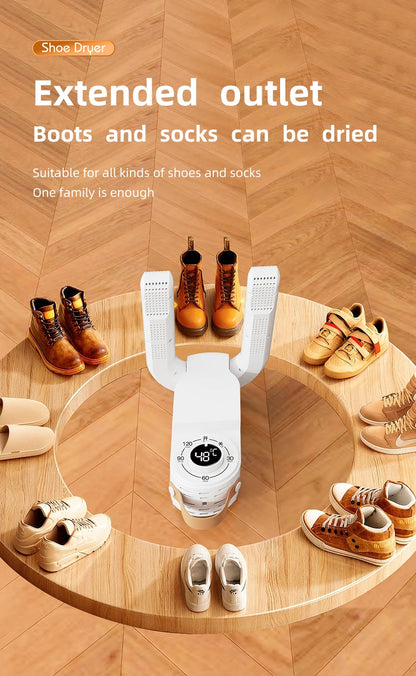 Smart Timer Shoe Dryer, Adjustable Telescopic Shoe Dryer, Quick Dry, deodorizer, Sterile