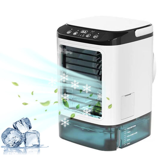 Enfriador de Aire Evaporativo USB Portátil con Luz LED y 3 Velocidades
