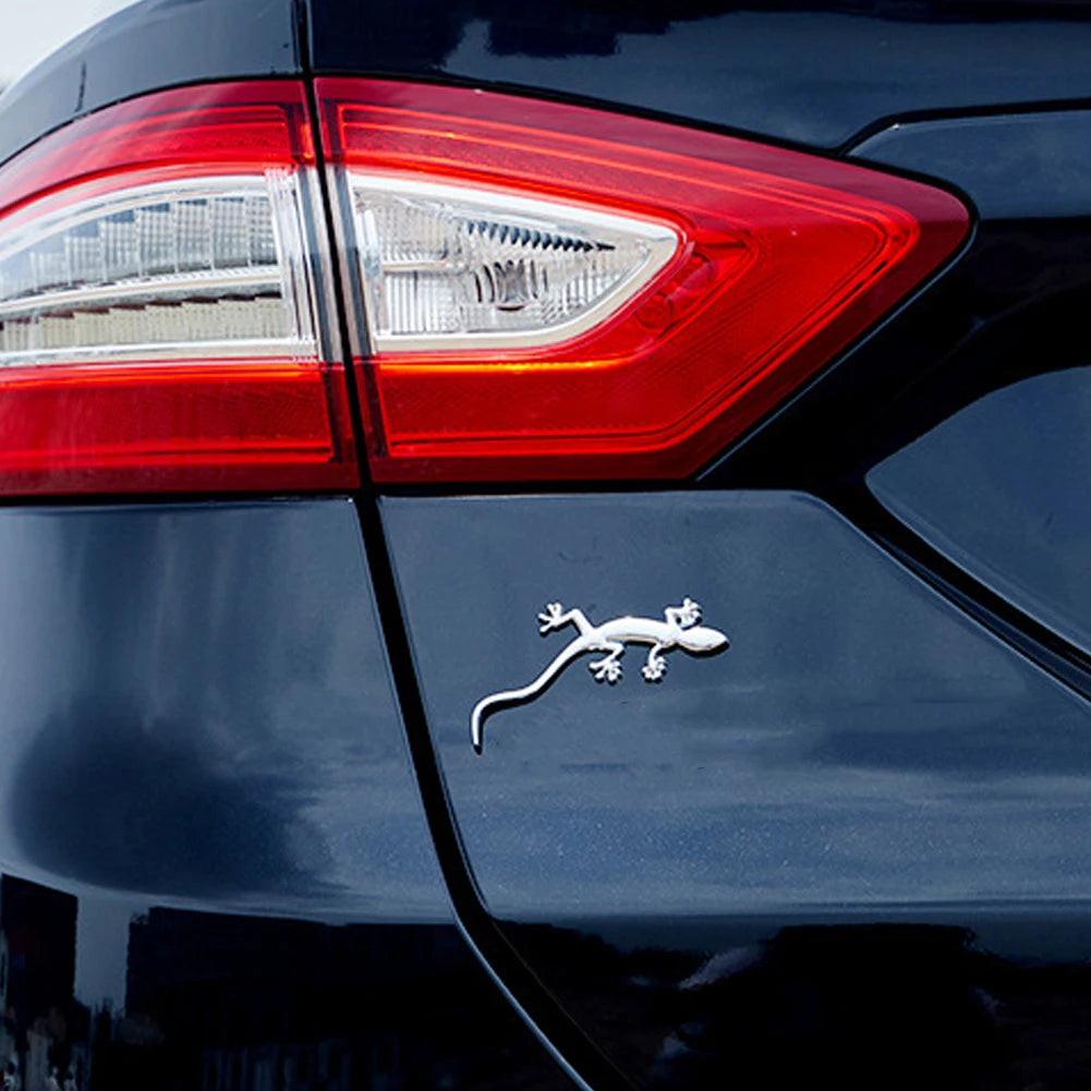 Pegatina 3D de Gecko para Coche en Aleación Metálica Autoadhesiva