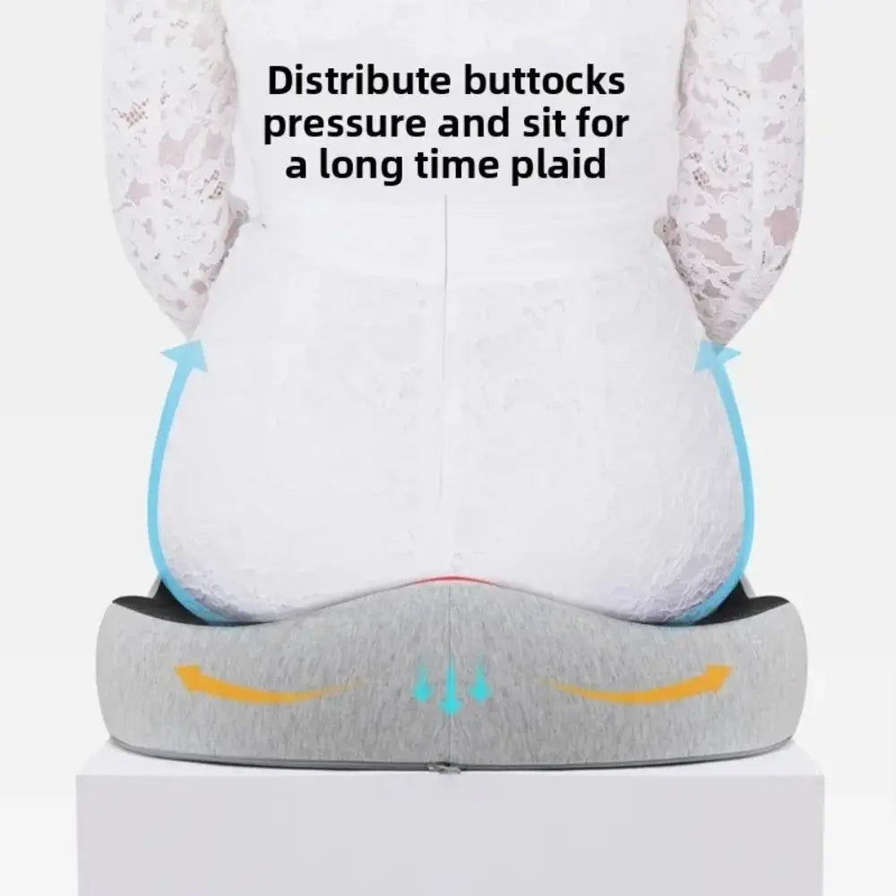 Cojín Ortopédico de Espuma Viscoelástica para Alivio de Coxis y Espalda