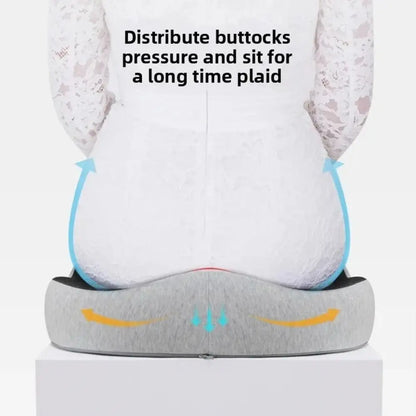 Cojín Ortopédico de Espuma Viscoelástica para Alivio de Coxis y Espalda