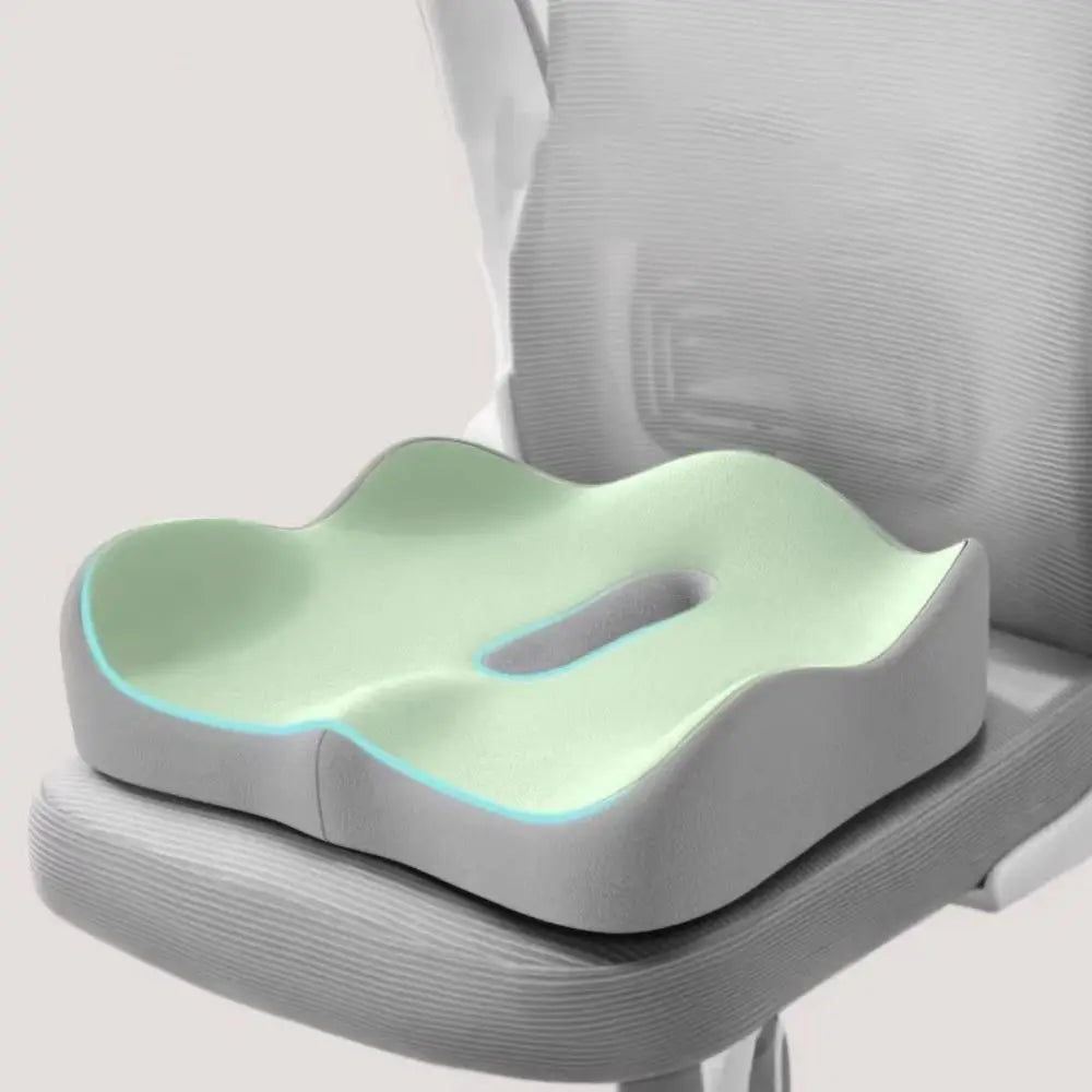 Cojín Ortopédico de Espuma Viscoelástica para Alivio de Coxis y Espalda