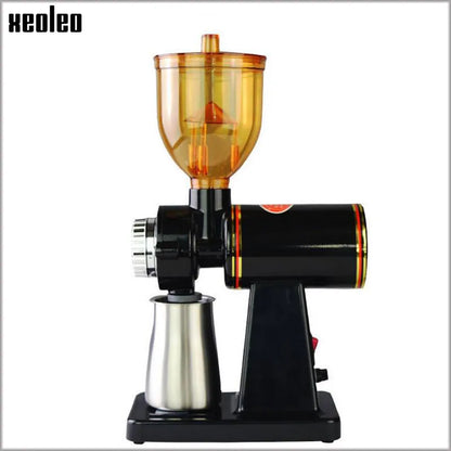 Xeoleo Electric Coffee Grinder 600N Coffee Mill Machine Coffee Bean Grinder Machine Flat Burrs Grinding Machine 100W Red/Black