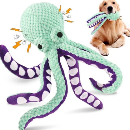 Juguete Pulpo de Peluche para Perros con Sonido Interactivo