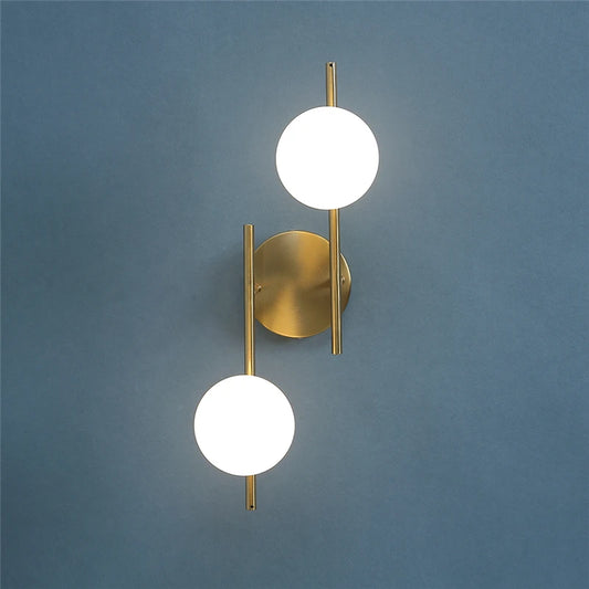 Aplique de Pared Moderno LED con Doble Globo de Cristal G9