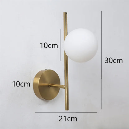Aplique de Pared Moderno LED con Doble Globo de Cristal G9
