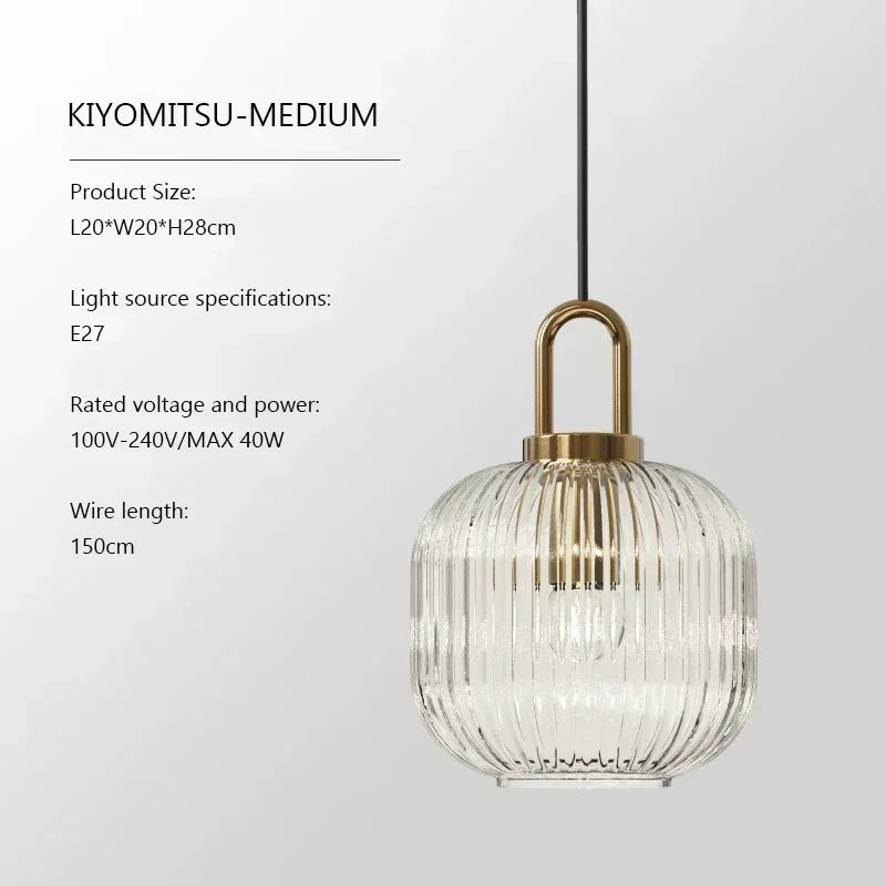 Lámpara Colgante de Cristal E27 Estilo Vintage para Interior