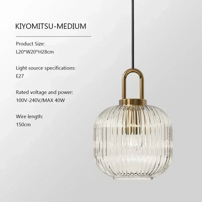 Lámpara Colgante de Cristal E27 Estilo Vintage para Interior