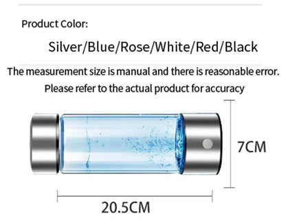 Portable Hydrogen Water Generator Alkaline Maker Rechargeable Water Ionizer Bottle Super Antioxidan Hydrogen-Rich Water Cup
