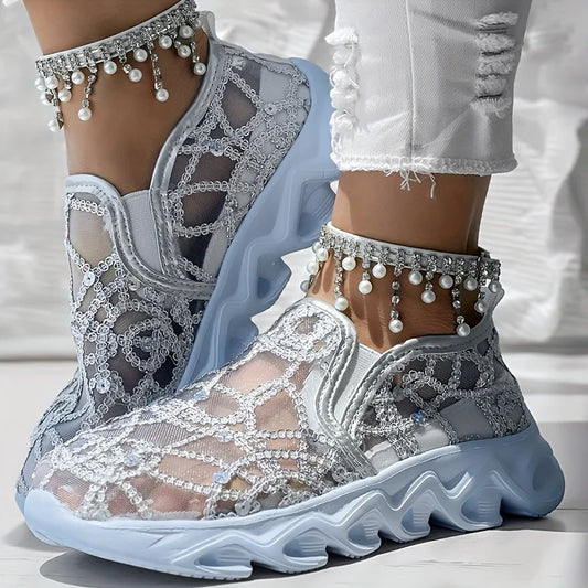 Zapatillas Mujer de Malla Transpirable Casual con Suela Antideslizante